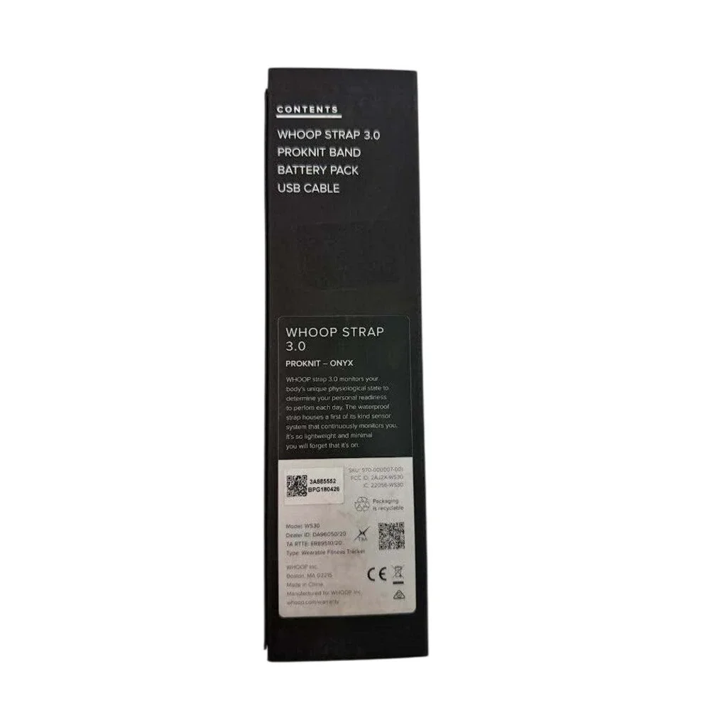 WHOOP Strap 3.0 Fitness Tracker Proknit Onyx Band Battery Pack USB Cable‎ WS30